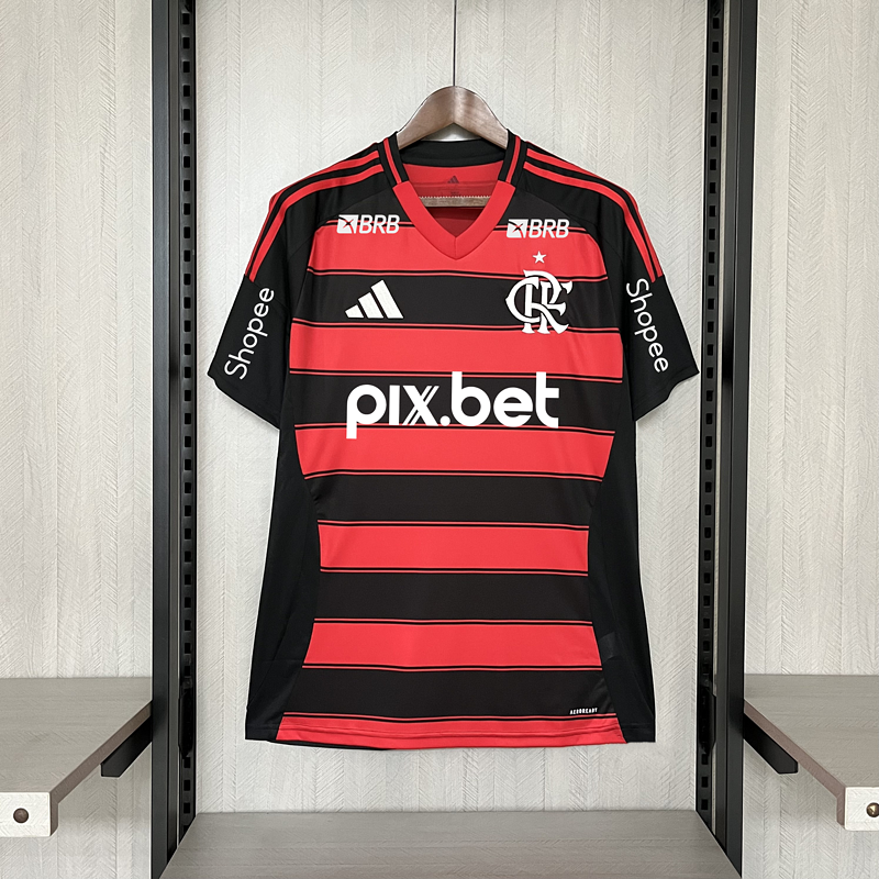CAMISETA FLAMENGO I COM PATROCÍNIO 25/26 MASCULINA