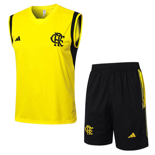 CONJUNTO DE TREINO FLAMENGO 24/25 SEM MANGAS PARA HOMEM 