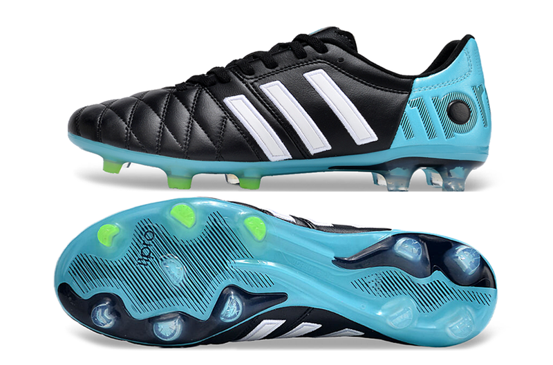 Chuteira Campo Adidas AdiPure 11 Pro FG Branca e Azul