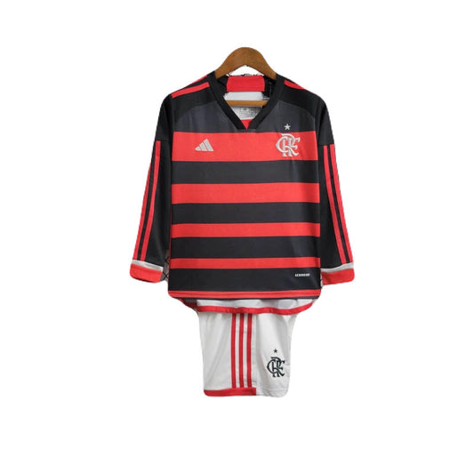 CAMISETA FLAMENGO MANGA LONGA I 24/25 CONJUNTO INFANTIL