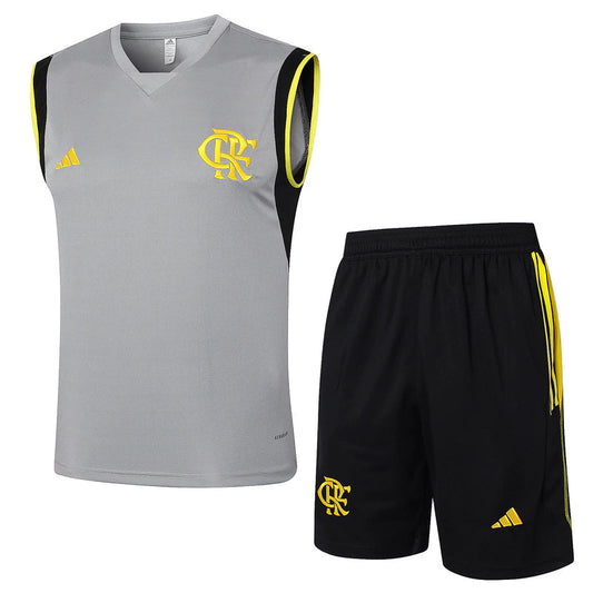 CONJUNTO DE TREINO FLAMENGO 24/25 SEM MANGAS PARA HOMEM 