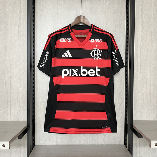 CAMISETA FLAMENGO I COM PATROCÍNIO 25/26 MASCULINA 