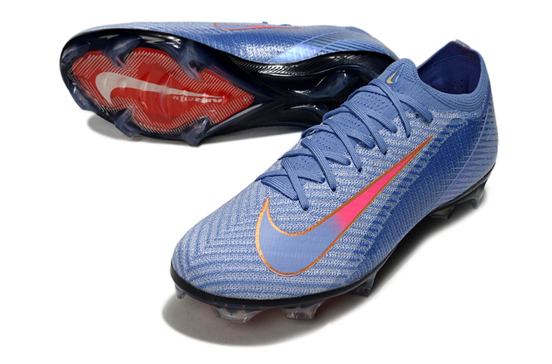 CHUTEIRA NIKE AIR ZOOM MERCURIAL VAPOR 16 ELITE CAMPO - AZUL E VERMELHA