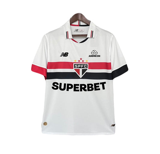 CAMISETA SÃO PAULO I TODOS OS PATROCINADORES 24/25 MASCULINO 